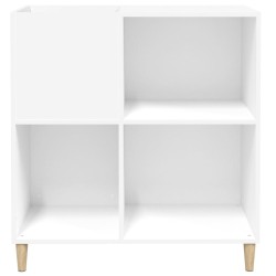 Mobile Porta Dischi Bianco 84,5x38x89 cm in Legno ingegnerizzato