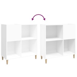 Mobile Porta Dischi Bianco 84,5x38x89 cm in Legno ingegnerizzato