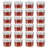 Vasi per Marmellata in Vetro Coperchio Argento 24 pz 110 ml