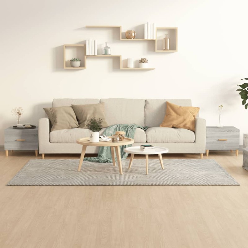 Tavolini Salotto 2pz Grigio Sonoma 50x50x40cm Legno ingegnerizzato