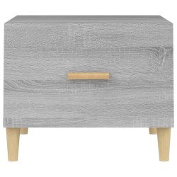 Tavolini Salotto 2pz Grigio Sonoma 50x50x40cm Legno ingegnerizzato