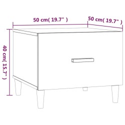 Tavolini Salotto 2pz Grigio Sonoma 50x50x40cm Legno ingegnerizzato