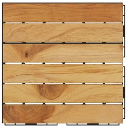 Piastrelle Esterni 30pz 30x30 cm Massello Teak Motivo Verticale