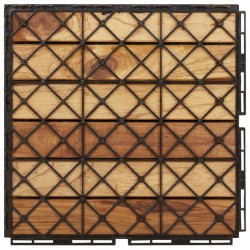 Piastrelle Esterni 30pz 30x30 cm Massello Teak Motivo Verticale