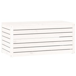 Set Cassette da Giardino 4 pz Bianco in Legno Massello di Pino