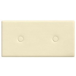 Pannelli Murali 12 pz Crema 30x15 cm in Similpelle 0,54 m²