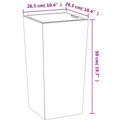 Fioriera con Interno Rimovibile Antracite 11/26,5 L PP Cemento