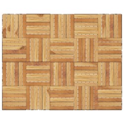 Piastrelle Esterni 20pz 30x30 cm Massello Teak Motivo Verticale