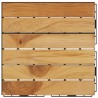 Piastrelle Esterni 20pz 30x30 cm Massello Teak Motivo Verticale