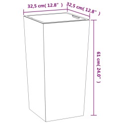 Fioriera con Interno Rimovibile Antracite 21/49 L PP Cemento