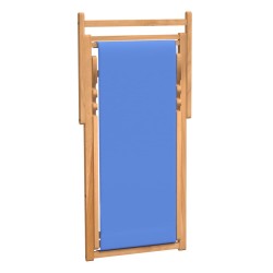 Sedia a Sdraio in Legno di Teak 56x105x96 cm Blu