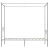 Letto a Baldacchino Bianco in Metallo 90x200 cm