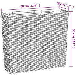 Fioriera con Interno Rimovibile Marrone 12 / 44 L PP Rattan