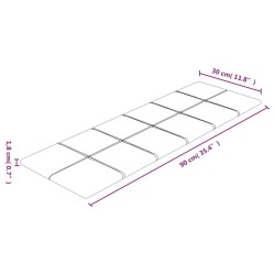 Pannelli Murali 12 pz Tortora 90x30 cm in Tessuto 3,24 m²