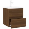 Mobile Bagno Lavabo Integrato Rovere Marrone Legno ingegnerizzato