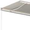 Tenda da Sole Retrattile Automatica con Pali 4x3 m Crema