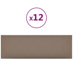 Pannelli Murali 12 pz Cappuccino 90x30 cm in Similpelle 3,24 m²