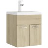   Mobile Bagno con Lavabo Integrato Rovere Sonoma in Truciolato