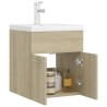   Mobile Bagno con Lavabo Integrato Rovere Sonoma in Truciolato