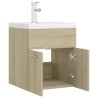   Mobile Bagno con Lavabo Integrato Rovere Sonoma in Truciolato