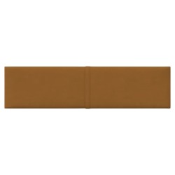 Pannelli Murali 12 pz Marroni 60x15 cm Velluto 1,08 m²