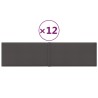 Pannelli Murali 12 pz Grigio Scuro 60x15 cm Tessuto 1,08 m²