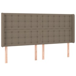 Letto a Molle con Materasso e LED Tortora 180x200 cm in Tessuto