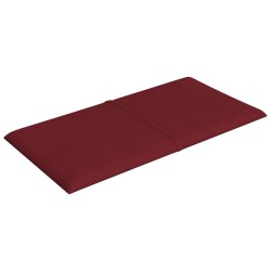 Pannelli Murali 12 pz Rosso Vino 30x15 cm Tessuto 0,54 m²