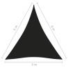   Parasole a Vela Oxford Triangolare 5x6x6 m Nero