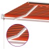   Tenda da Sole con LED Sensore Vento 350x250 cm Arancio Marrone