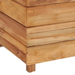 Fioriera 150x40x38 cm in Legno Massello di Teak e Acciaio