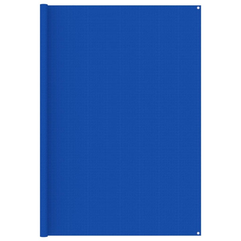   Tappeto da Tenda 250x600 cm Blu in HDPE