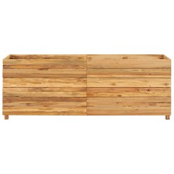 Fioriera 150x40x55 cm in Legno Massello di Teak e Acciaio