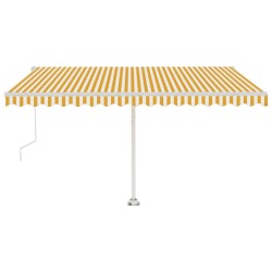    Tenda Automatica con Sensore Vento LED 450x350 cm Gialla Bianca