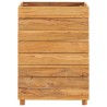 Fioriera 50x40x72 cm in Legno Massello di Teak e Acciaio