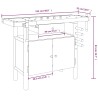 Banco Lavoro Cassetto e Morse 92x48x83 cm Legno Massello Acacia