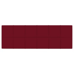 Pannelli Murali 12 pz Rosso Vino 90x30 cm Velluto 3,24 m²