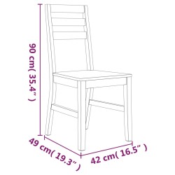 Set da Pranzo 5 pz in Legno Massello di Acacia