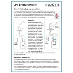 SCHÜTTE Miscelatore Estraibile LONDON Bassa Pressione Look AcciaioInox