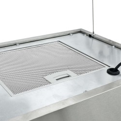 Cappa da Cucina ad Isola Sospesa LCD con Sensore 55 cm Acciaio