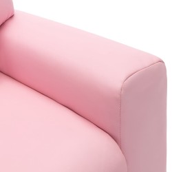 Poltrona Reclinabile per Bambini in Similpelle Rosa