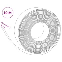 Bordature da Giardino 3 pz Marroni 10 m 15 cm in Polietilene