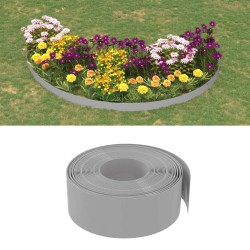 Bordature da Giardino 4 pz Grigie 10 m 20 cm in Polietilene