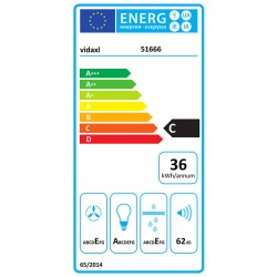 Cappa Parete 90 cm Acciaio Inox e Vetro Temperato Bianco Lucido