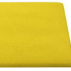 Pannelli Murali 12 pz Gialli 30x15 cm Tessuto 0,54 m²