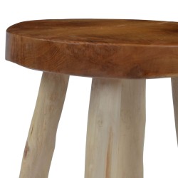 Sgabello Marrone in Legno di Teak