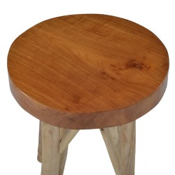 Sgabello Marrone in Legno di Teak