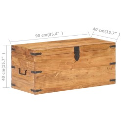 Baule 90x40x40 cm in Legno Massello di Acacia