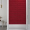   Pannelli Murali 12 pz Rosso Vino 60x15 cm Velluto 1,08 m²