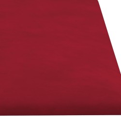   Pannelli Murali 12 pz Rosso Vino 60x15 cm Velluto 1,08 m²